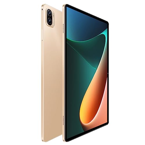 Xixaomiro 10.1'' Tablet Android 13, 8GB RAM 256GB ROM, Dual SIM 1920x1200 IPS Tela WIFI 5G Phone Call Tablet, 32MP 16MP Dual Cam 8800mAh Bateria, Dourado
