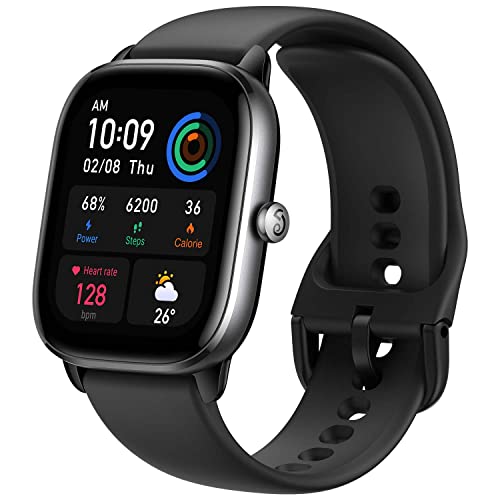 Amazfit GTS 4 MINI Smartwatch 120+ Modos Esportivos 1,65 "HD AMOLED Display Relógio Inteligente Para Android Para iOS (Black)